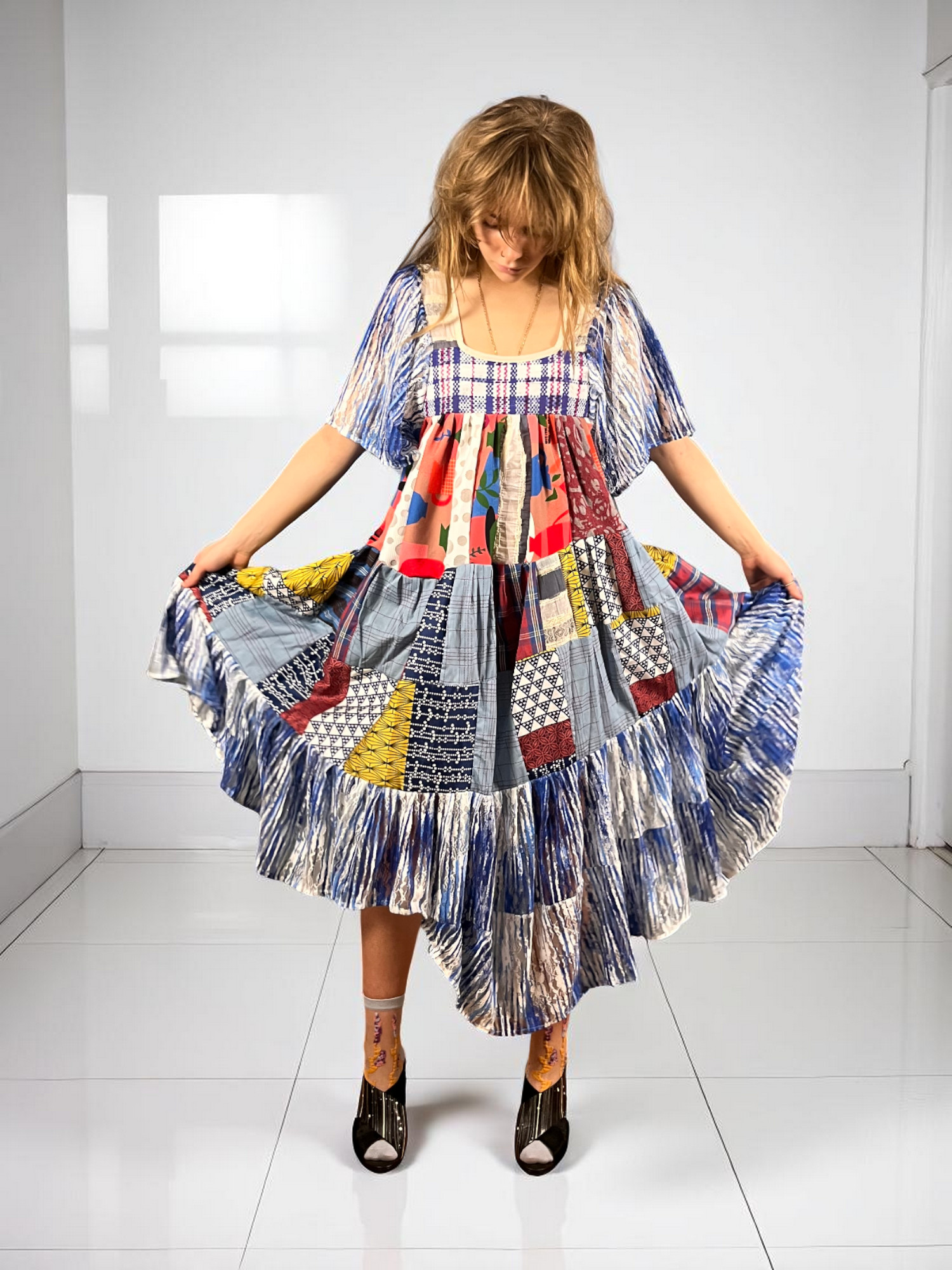 Creative Patchwork Deer Dress Creative Patchwork Deer Dress