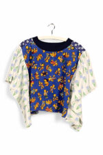 Floral Patchwork Orange Bloom Top Floral Patchwork Orange Bloom Top