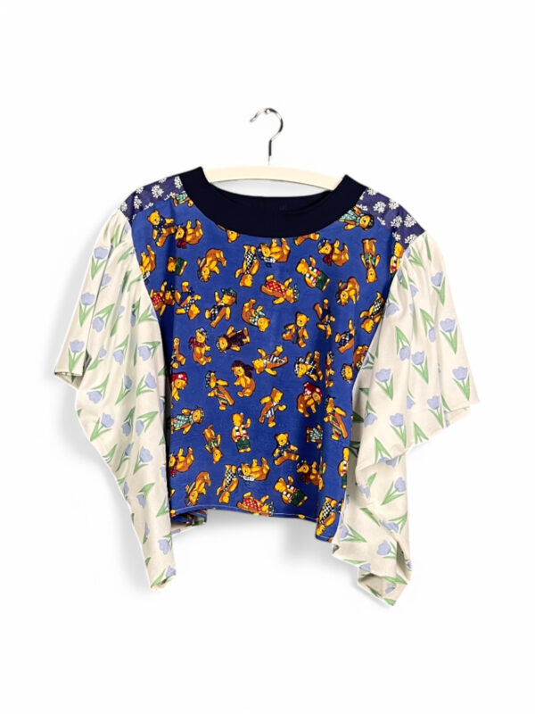 Floral Patchwork Orange Bloom Top Floral Patchwork Orange Bloom Top