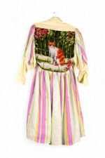 Striped Cat Garden Shirt Dress