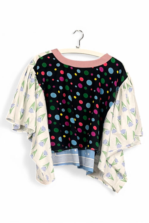 Floral Patchwork Orange Bloom Top