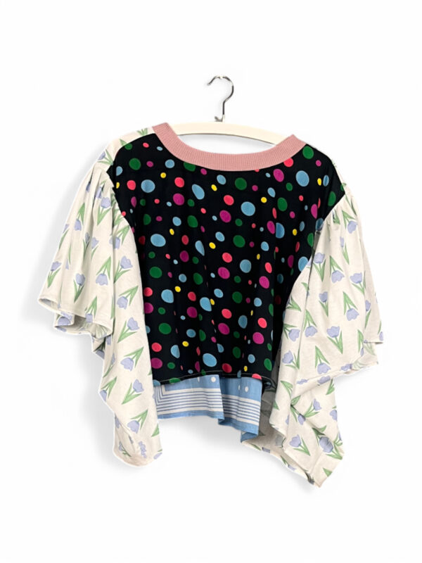 Floral Patchwork Orange Bloom Top