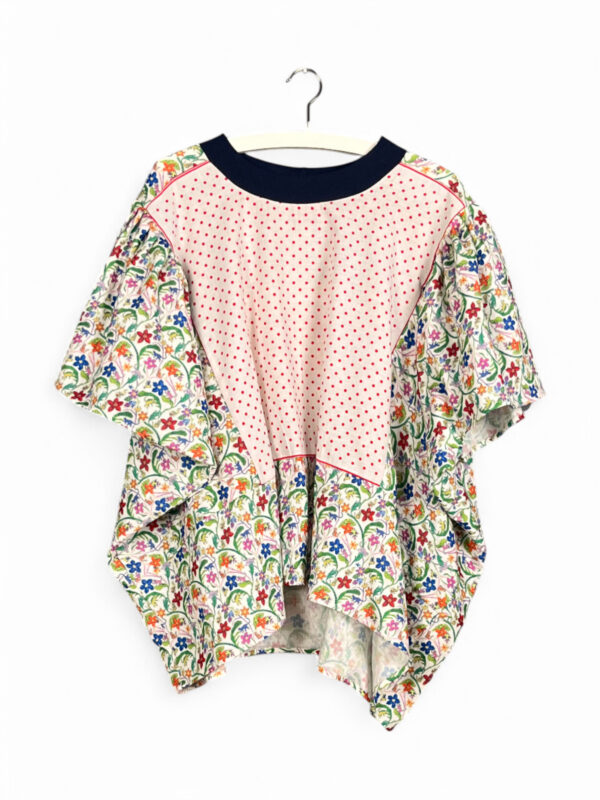 Floral Patchwork Orange Bloom Top Floral Patchwork Orange Bloom Top