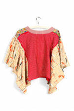Floral Patchwork Orange Bloom Top