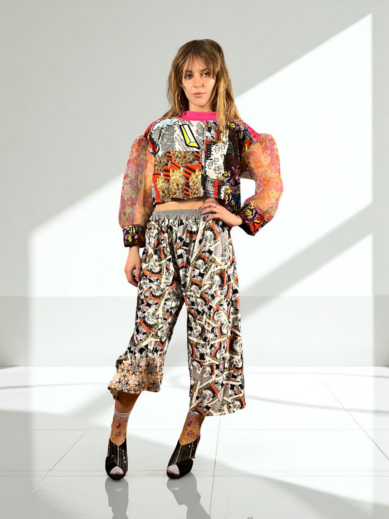 Graphic Collage Pants Multicolor Graphic Collage Pants Multicolor