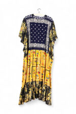 Floral Patchwork Dress Blue Bandana Front Floral Patchwork Dress Blue Bandana Front