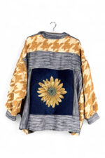 Sunflower Jacket with Houndstooth Sleeves