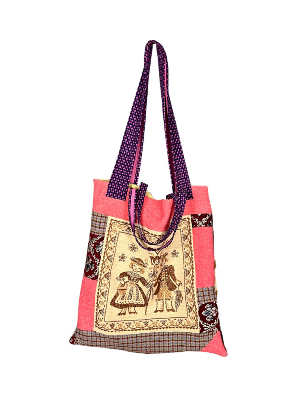 Folk Story Patchwork Tote Pink Folk Story Patchwork Tote Pink
