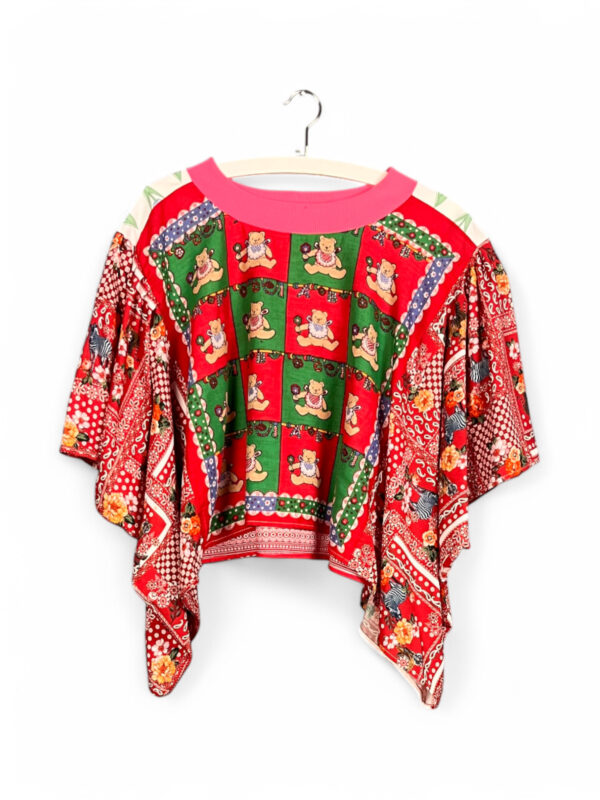 Floral Patchwork Orange Bloom Top Floral Patchwork Orange Bloom Top