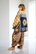 Bandana Patchwork Top in Blue and Floral Mix