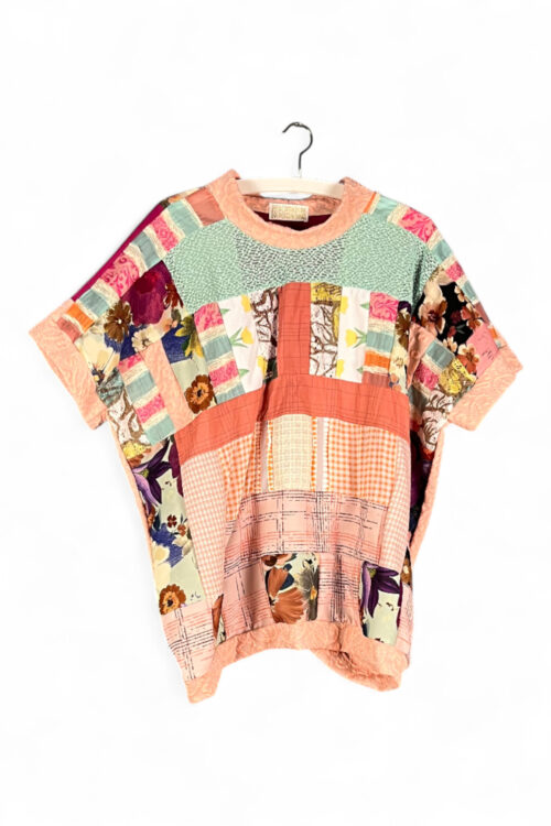Patchwork Top Peach Multicolor Patchwork Top Peach Multicolor