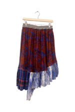 Upcycled Framboise And Tartan Skirt Upcycled Framboise And Tartan Skirt