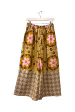 Floral Wide Pants in Mustard Pink and Beige