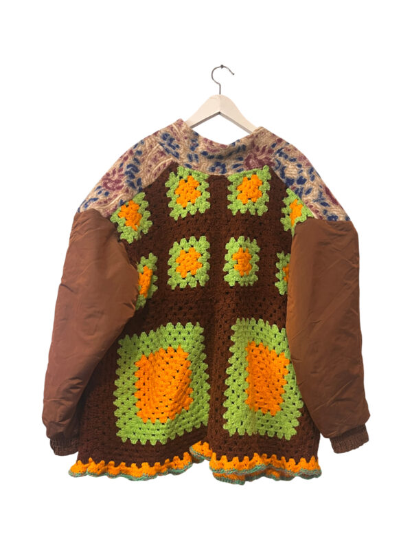 Granny Square Crochet Jacket with Sport Sleeves Granny Square Crochet Jacket with Sport Sleeves
