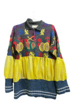 Folk Apple Patchwork Knit Sweater