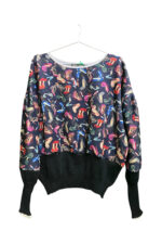 Shoe Print Patchwork Knit Top Shoe Print Patchwork Knit Top