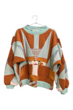 Mint Rust Patchwork Sweatshirt