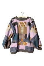 Lilac Patchwork Mosaic Sweatshirt Lilac Patchwork Mosaic Sweatshirt