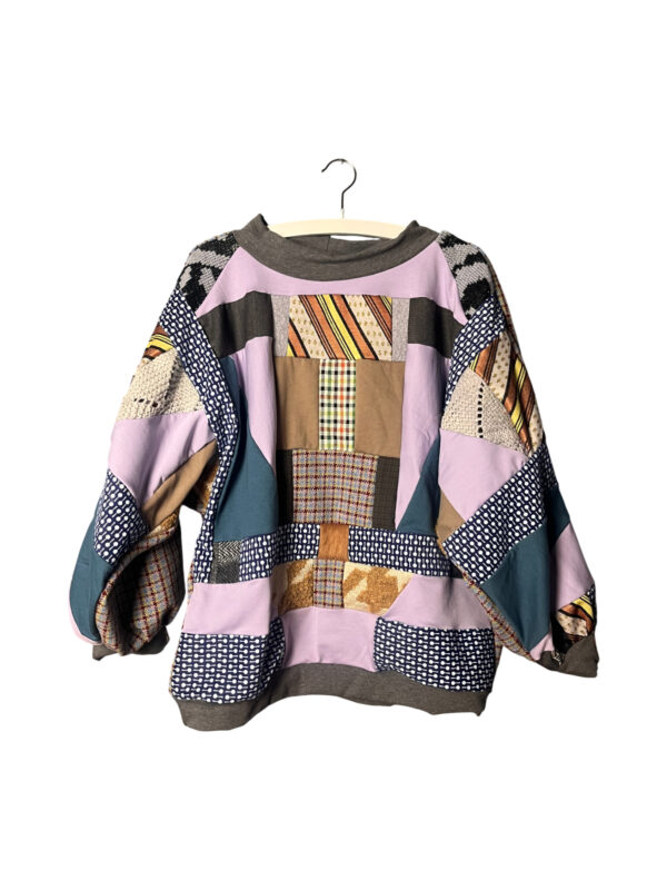 Lilac Patchwork Mosaic Sweatshirt Lilac Patchwork Mosaic Sweatshirt