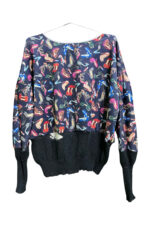 Shoe Print Patchwork Knit Top Shoe Print Patchwork Knit Top