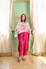 Pink Toile Floral Bow Jacket