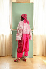 Pink Toile Floral Bow Jacket