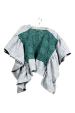 Denim Blue Jacquard Crochet Jacket Denim Blue Jacquard Crochet Jacket