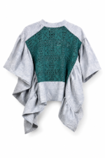 Denim Blue Jacquard Crochet Jacket Denim Blue Jacquard Crochet Jacket