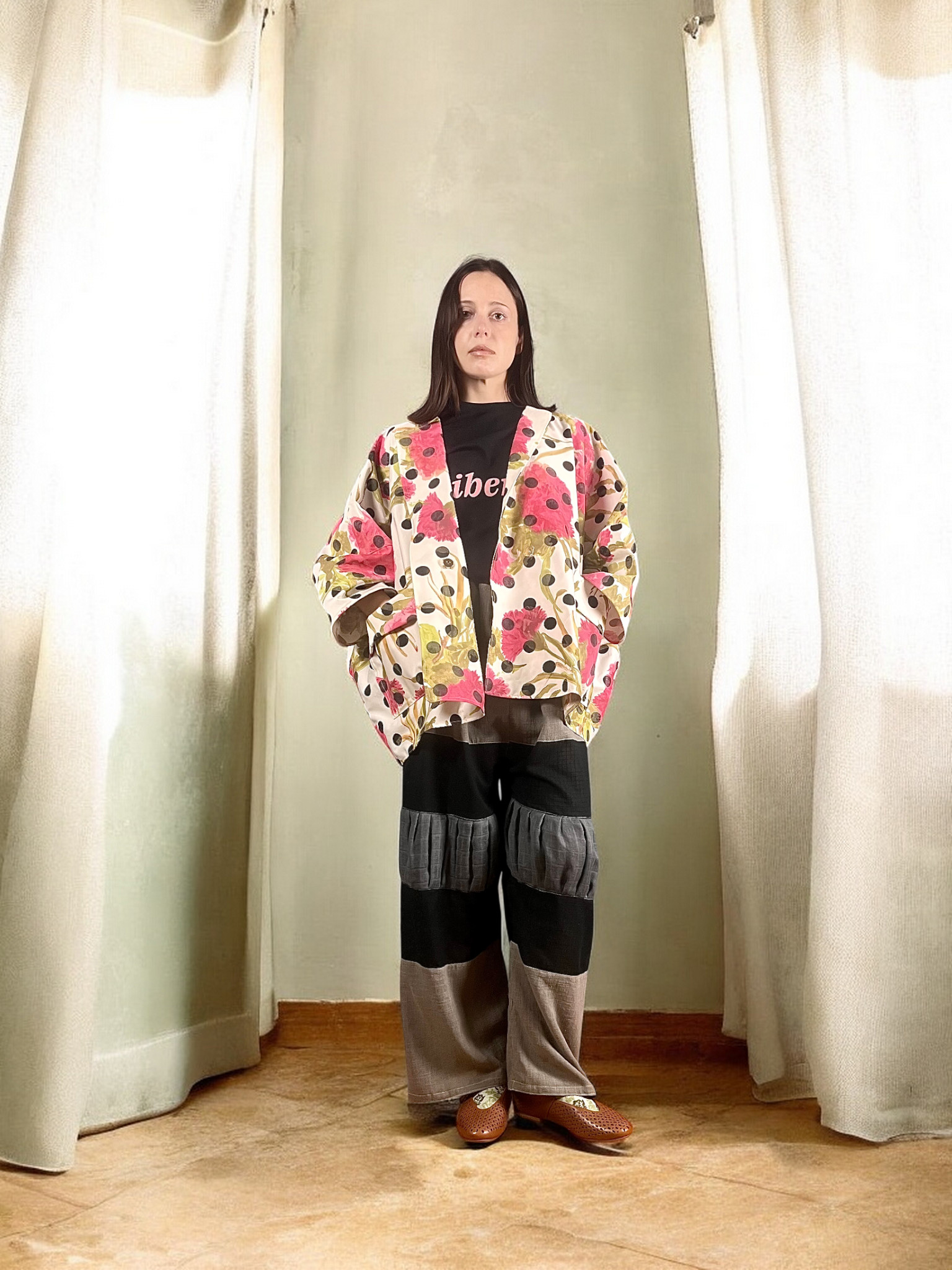 Floral Polka Dot Kimono Jacket Floral Polka Dot Kimono Jacket