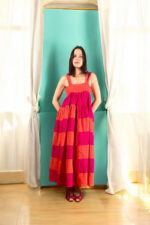 Pink and Orange Striped Maxi Dress Pink and Orange Striped Maxi Dress