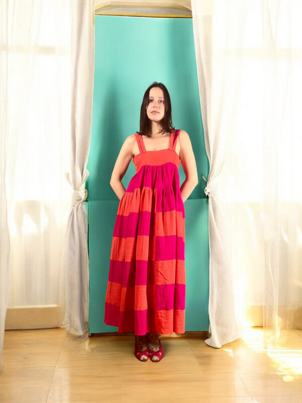 Pink and Orange Striped Maxi Dress Pink and Orange Striped Maxi Dress