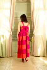 Pink and Orange Striped Maxi Dress Pink and Orange Striped Maxi Dress