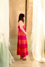 Pink and Orange Striped Maxi Dress Pink and Orange Striped Maxi Dress
