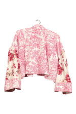 Pink Toile Floral Bow Jacket