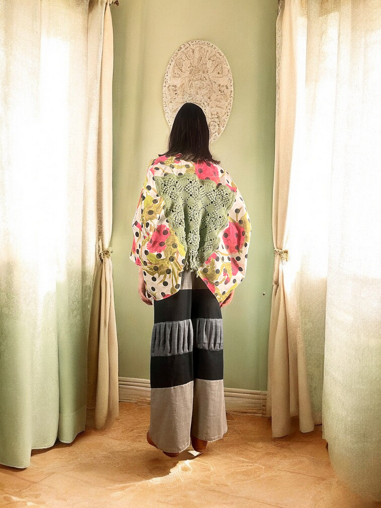 Floral Polka Dot Kimono Jacket Floral Polka Dot Kimono Jacket