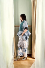 Denim Blue Jacquard Crochet Jacket Denim Blue Jacquard Crochet Jacket