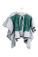 Denim Blue Jacquard Crochet Jacket Denim Blue Jacquard Crochet Jacket