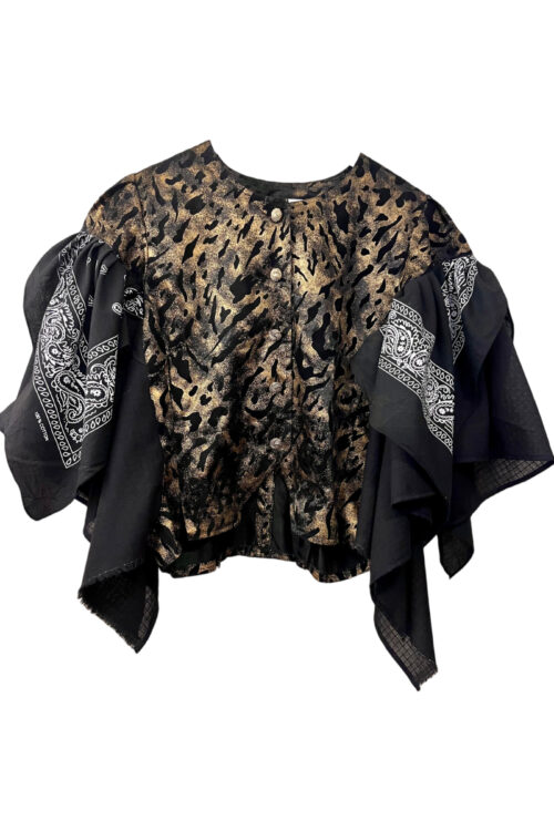 Bronze Bandana Ruffle Top