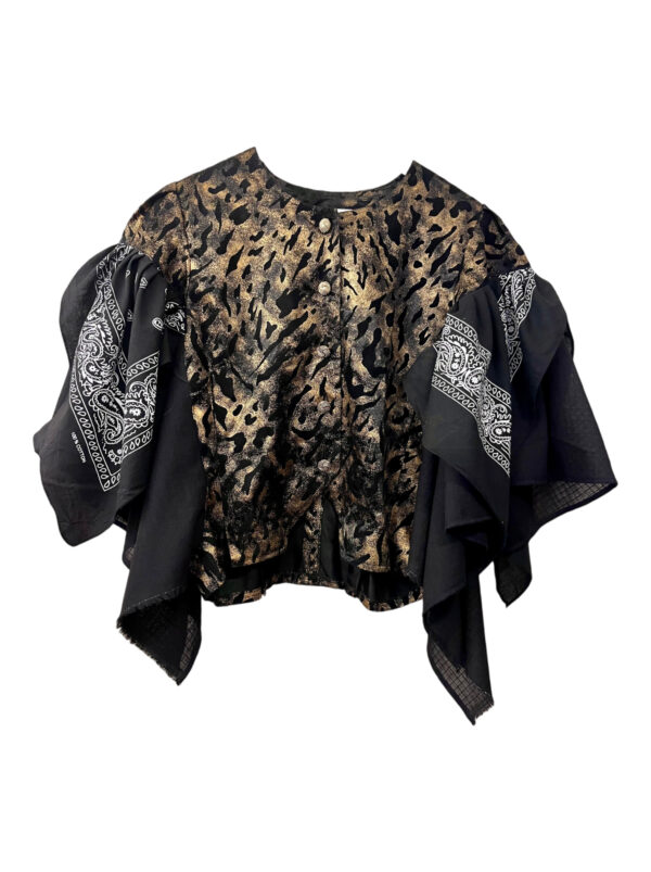 Bronze Bandana Ruffle Top