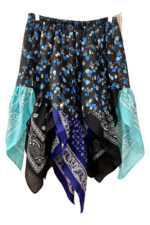 Upcycled Bandana Floral Skirt