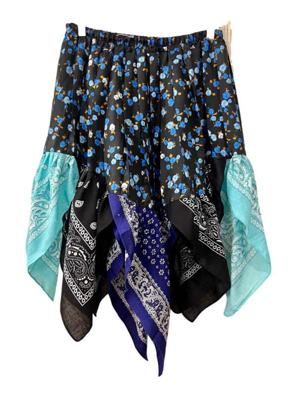 Upcycled Bandana Floral Skirt