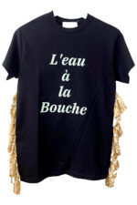 Black Ruffle Statement Tee