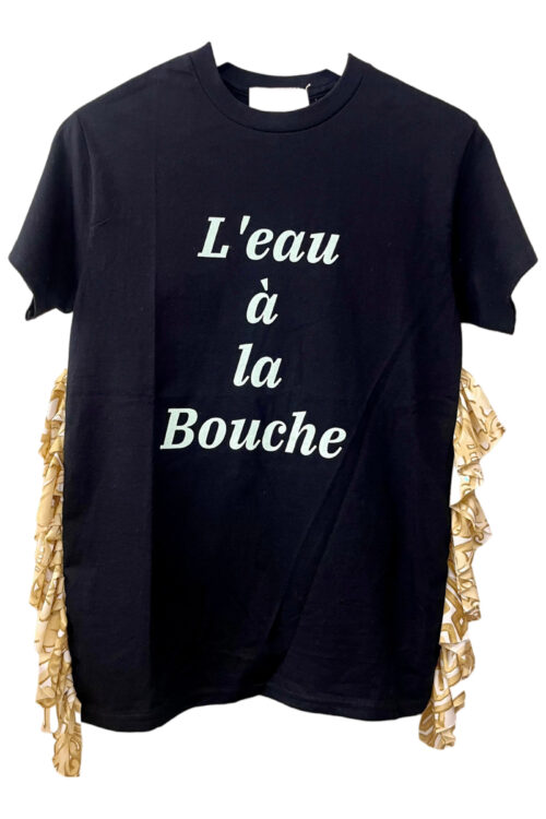 Black Ruffle Statement Tee