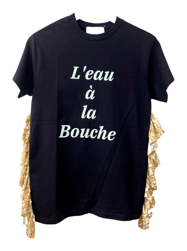 Black Ruffle Statement Tee