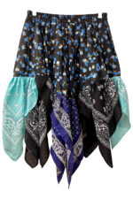 Upcycled Bandana Floral Skirt