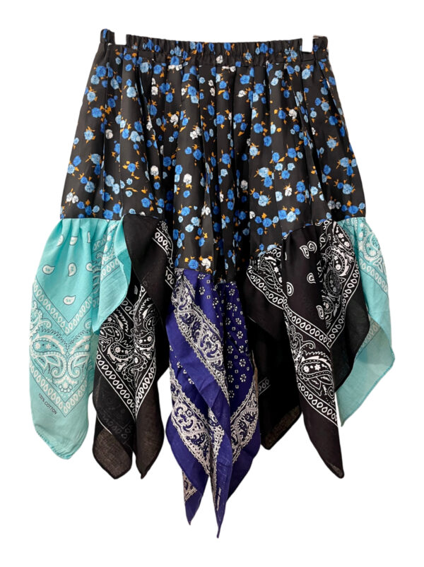 Upcycled Bandana Floral Skirt