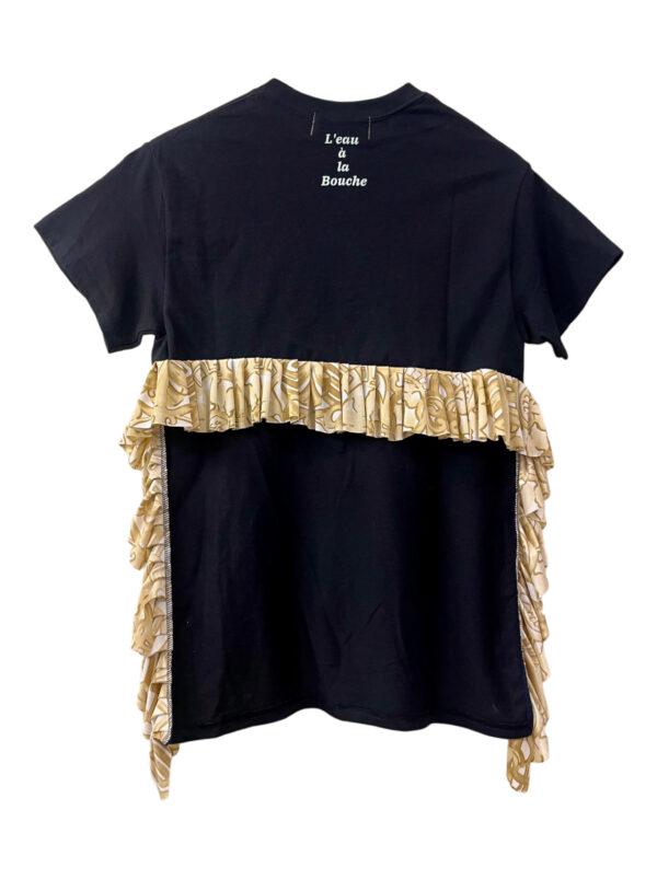 Black Ruffle Statement Tee
