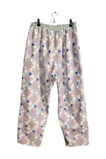 Printed Cotton Pants in Pale Blue Mosaic