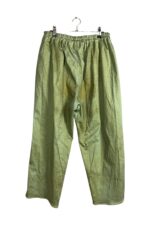 Sage Floral Grid Cotton Pants with Green Back Sage Floral Grid Cotton Pants with Green Back
