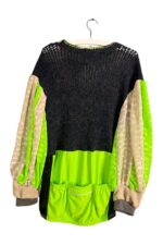 Argyle Knit and Neon Green Sports Top Argyle Knit and Neon Green Sports Top